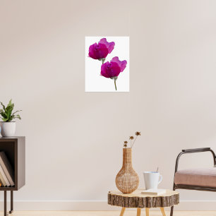 Violet Lila Ro Blommigt Poster