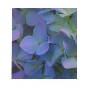Violet lila rosa blue hydrangeas blommigt anteckningsblock
