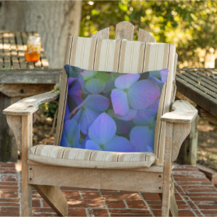 Violet lila rosa blue hydrangeas blommigt kudde