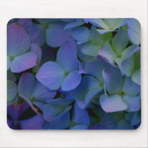Violet lila rosa blue hydrangeas blommigt musmatta