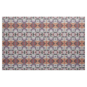 Violet Lila Rosa Orange Red Grått Ethnic look Tyg