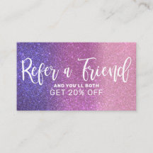 Violet Lila Rosa Triple Glitter Ombre Typography