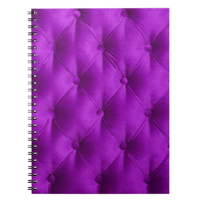 Violet lila samvet capitone textilbakgrund, anteckningsbok (Framsidan)