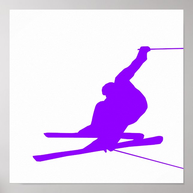 Violet Lila Snö Ski Poster (Framsidan)