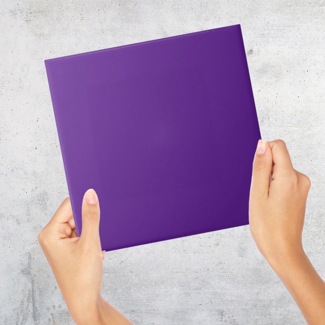Violet Lila Solid Färg Tile Kakelplatta (Violet Purple Solid Colour Tile plain ans simple )