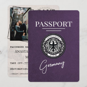Violet Lila Tyskland Passport Spara datum Datumet