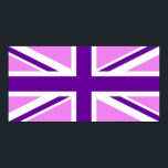 Violet Lila Union Jack Poster<br><div class="desc">Violet, vitt och lila kor mönster baserat på Union Jack.</div>
