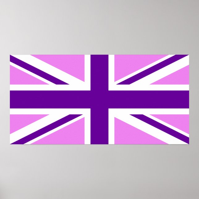 Violet Lila Union Jack Poster (Framsidan)