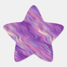 Violet Lila Vågigt Struktur Stjärnformat Klistermärke
