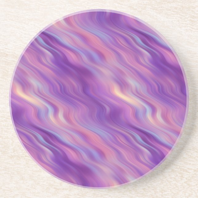 Violet Lila Vågigt Struktur Underlägg Sandsten (Framsidan)