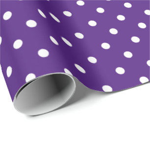 Violet Lila Vita Polka-rotationsvarv Papper Presentpapper