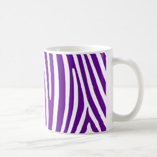 Violet Lila Zebra ränder Kaffemugg