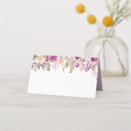 Violet Lilac Flowers Bröllop-mappat platskort Placeringskort