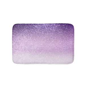 Violet Lilac Pastel Lila Triple Glitter Ombre Badrumsmatta