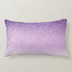 Violet Lilac Pastel Lila Triple Glitter Ombre Lumbarkudde