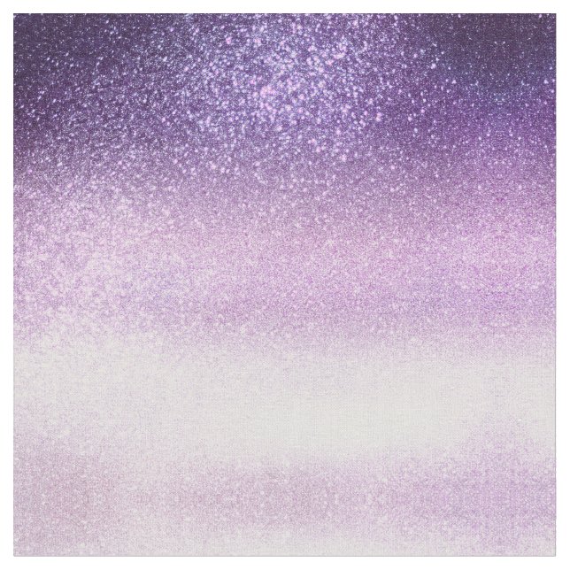 Violet Lilac Pastel Lila Triple Glitter Ombre Tyg (Närbild)
