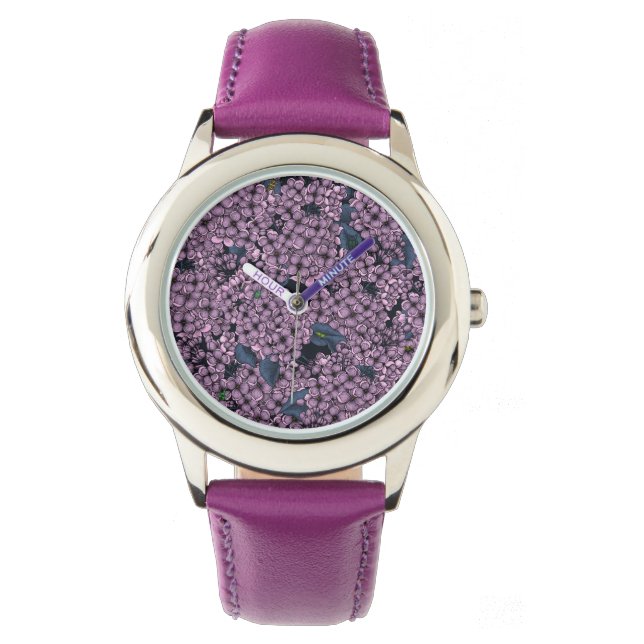 Violet Lilac-trädgård Armbandsur (Framsida)