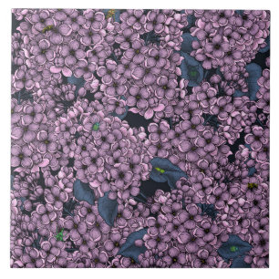 Violet Lilac-trädgård Kakelplatta