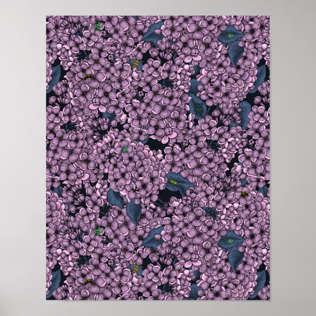 Violet Lilac-trädgård Poster (Framsidan)