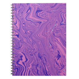 Violet Liquid Marble Abstract Pattern Anteckningsbok