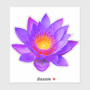 Violet Lotus Blomsticker Klistermärken