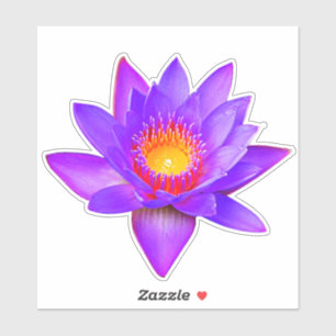 Violet Lotus Blomsticker Klistermärken