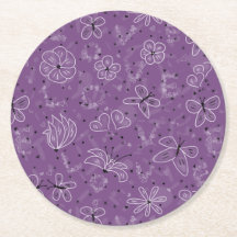 Violet Mauve Butterfly KÄRLEK - sömlös mönster.