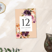 Violet Meadows Modern Fall Blommigt