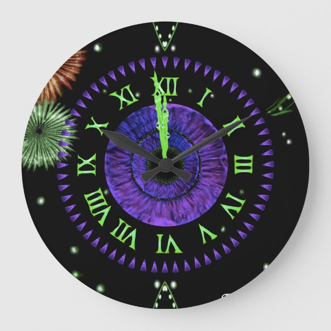 Violet Midnight Clock Stor Klocka (Framsida)