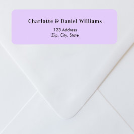 Violet minimalistisk returadress returadress etikett