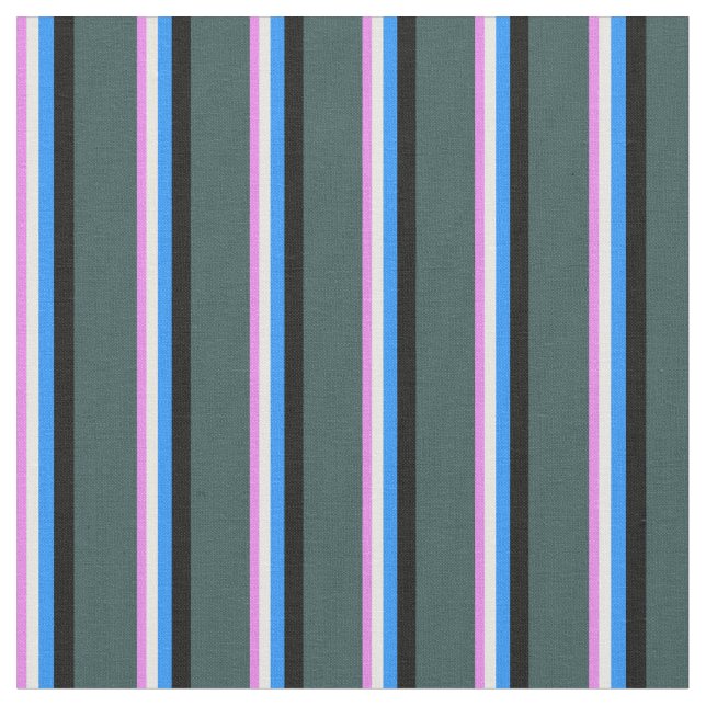 Violet, Mint Cream, Blue, Black & Mörk Grått Tyg (Närbild)