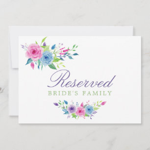 Violet Mix Watercolor Blommigt Bröllop Reserved Si