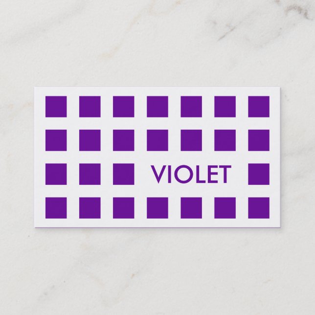 VIOLET (modets kvadrater) Visitkort (Framsida)
