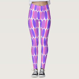 Violet Mönster Colorful Shapes Leggings
