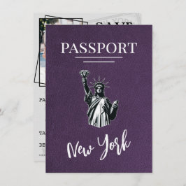 Violet New York City Passport sparar datumet Spara Datumet