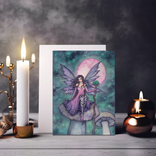 Violet Night Fairy Blank Card av Molly Harrison Kort