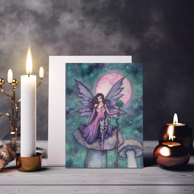 Violet Night Fairy Blank Card av Molly Harrison Kort (Skapare uppladdad)
