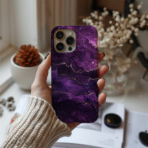 Violet Obscura Lyx Djup Lila Marmor Guld