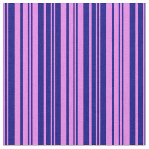 Violet och blått Färgad Linat/Stripe Mönster Tyg