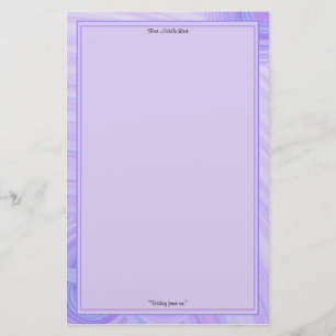 Violet och Blue Line Gräns Personlig Brevpapper