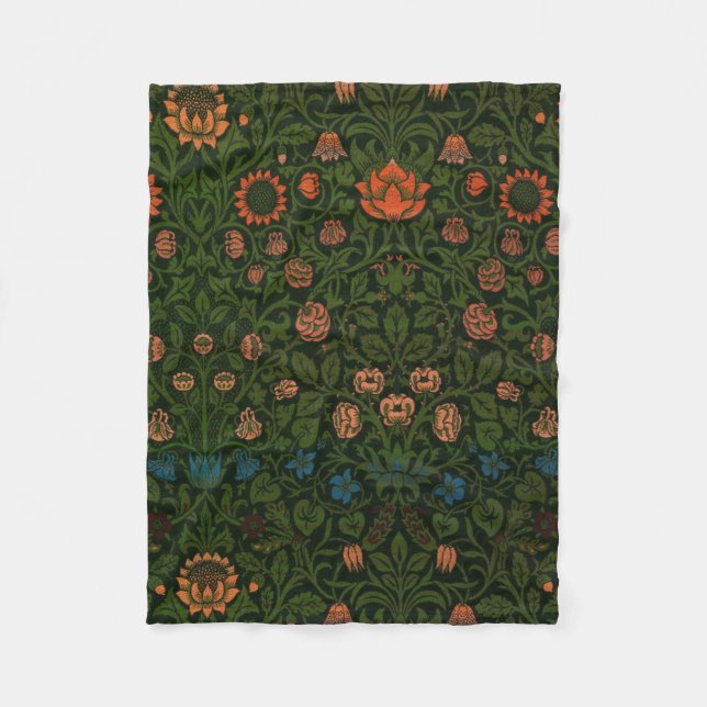 Violet och Columbine (av William Morris) Fleecefilt (Framsidan)