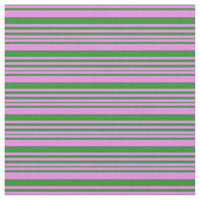 Violet och Forest Grönt Färgad Mönster Tyg (Närbild)