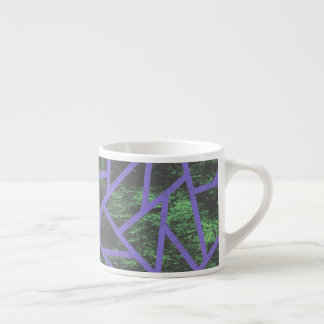 Violet och grönt mönster espressomugg