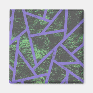 Violet och grönt mönster magnet