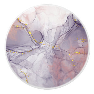 Violet och Guld Marble Knopp
