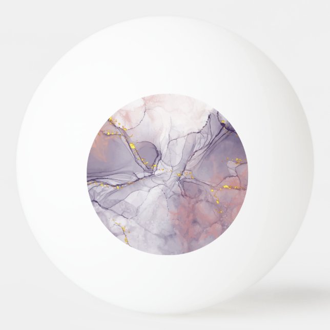Violet och Guld Marble Pingisboll (Framsidan)