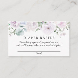 Violet och Lavender Blommigt Diaper Raffle Tilläggskort