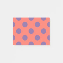 Violet och levande korall polka dots