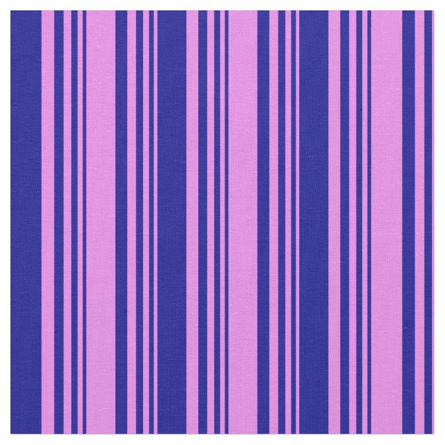 Violet och Mörk blått Rand/Linjer Mönster Tyg (Närbild)