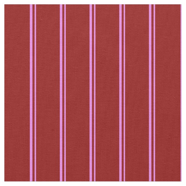 Violet och Mörk Red Färgad Stripe/LUND Mönster Tyg (Närbild)